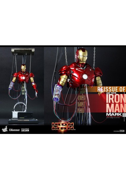 Hot Toys Iron Man Mark Iıı (Construction Version) Sixth Scale Figure - 909185 - Marvel Comics / Iron Man