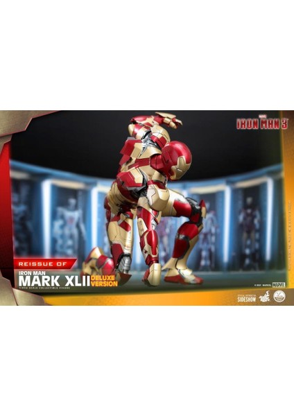 Hot Toys Iron Man Mark Xlıı (Deluxe Version) Quarter Scale Figure - 908659 - Marvel Comics / Iron Man 3