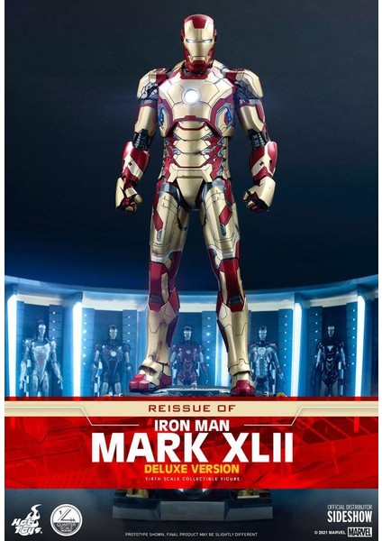 Hot Toys Iron Man Mark Xlıı (Deluxe Version) Quarter Scale Figure - 908659 - Marvel Comics / Iron Man 3