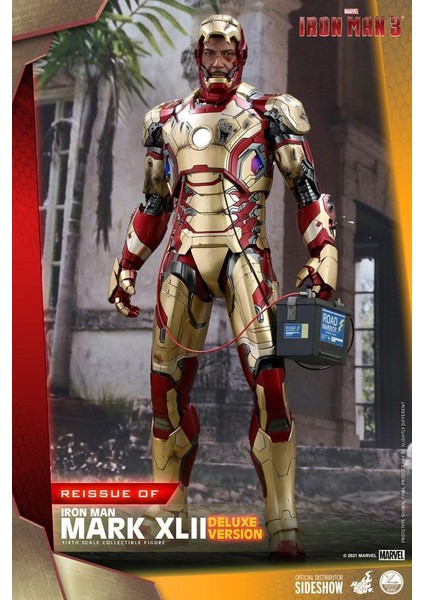 Hot Toys Iron Man Mark Xlıı (Deluxe Version) Quarter Scale Figure - 908659 - Marvel Comics / Iron Man 3