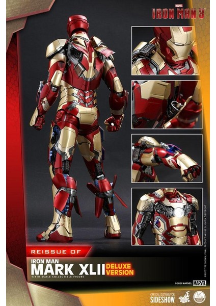 Hot Toys Iron Man Mark Xlıı (Deluxe Version) Quarter Scale Figure - 908659 - Marvel Comics / Iron Man 3