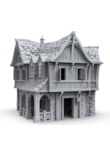 Ancrabourg Şehir Evleri - Masaüstü Strateji Oyunu Aksesuarları - Dungeon And Dragons 28MM Uyumlu modelleri