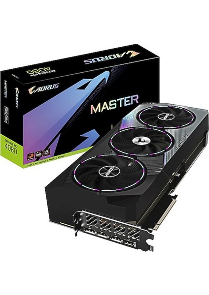 RTX 4080 Aorus Master 16GB GDDR6X 256 Bit RGB LED Nvidia Ekran Kartı GV-N4080AORUS-M-16GD