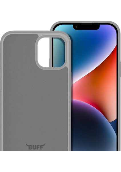 Buff iPhone 14 Rubber S Gray Kılıf