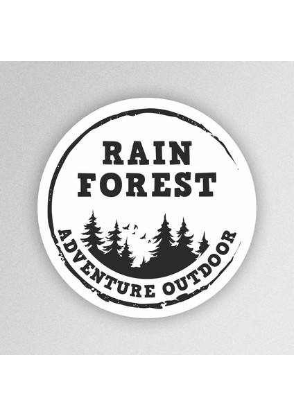Rain Forest Outdoor Adventure Camping Karavan Off Road Sticker Etiket