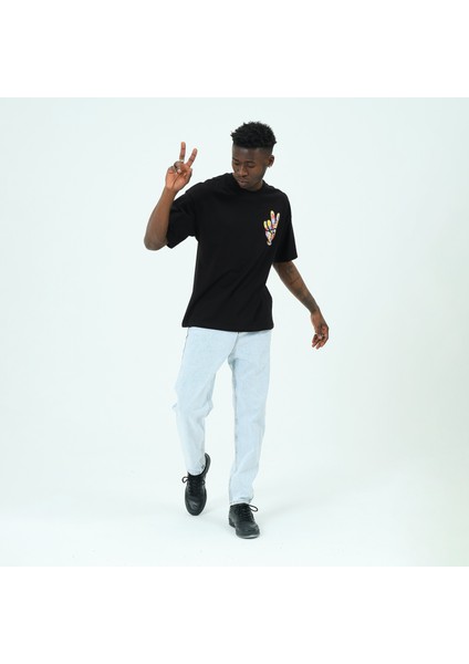 Rope Oversize Baskılı Tshirt 23001 fiyatları