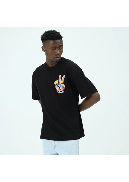 Rope Oversize Baskılı Tshirt 23001 indirimleri