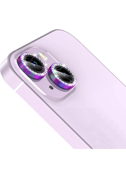 Buff iPhone 14 / 14 Plus Diamond Kamera Lens Koruyucu Colorful modelleri