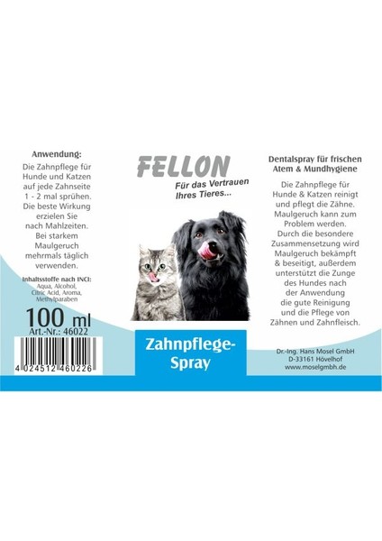 Kedi ve Köpekler Için Diş Bakım Losyonu 100ML fiyatları