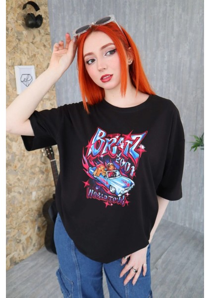 Siyah Unisex Bratz 2001 World Tour Tişört fiyatları