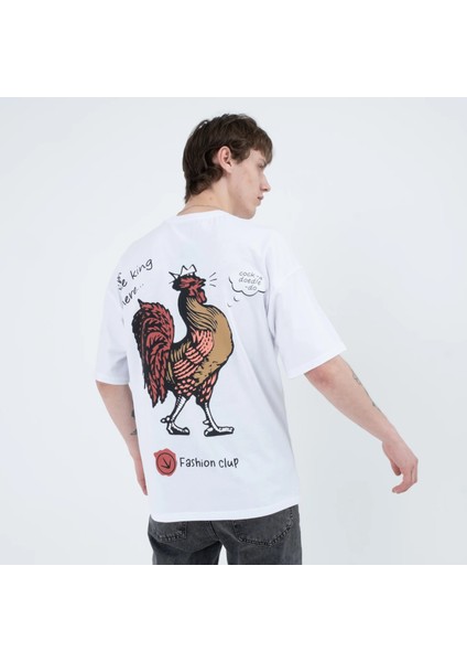 Rope Oversize Baskılı Tshirt 23007 fiyatları