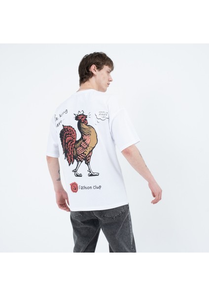 Rope Oversize Baskılı Tshirt 23007 modelleri