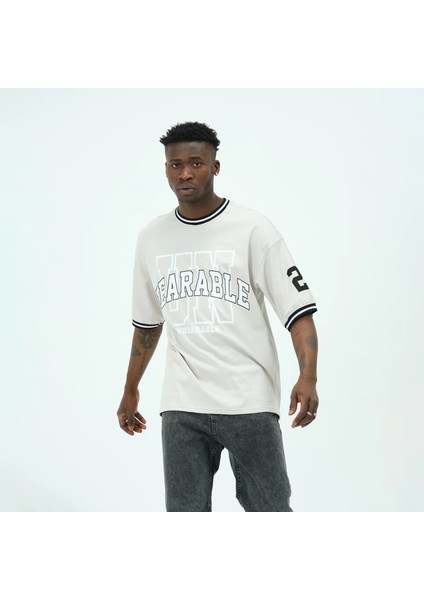 Rope Oversize Baskılı Tshirt 23007