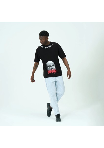 Rope Oversize Baskılı Tshirt 23025 modelleri