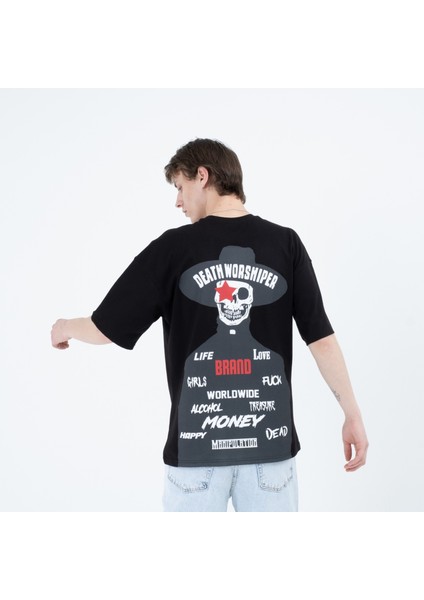 Rope Oversize Baskılı Tshirt 23044 fırsatları