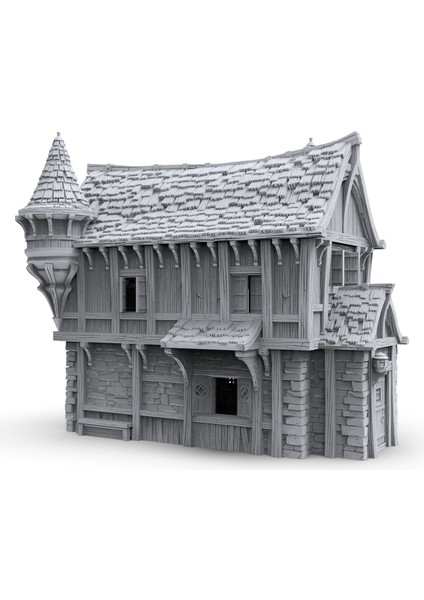 Ancrabourg Şehir Evleri - Masaüstü Strateji Oyunu Diorama Aksesuarları - Dungeon And Dragons - Wargame - Tabletop 15MM 28MM 32MM Uyumlu