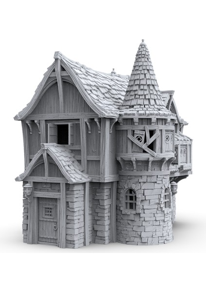 Ancrabourg Şehir Evleri - Masaüstü Strateji Oyunu Diorama Aksesuarları - Dungeon And Dragons - Wargame - Tabletop 15MM 28MM 32MM Uyumlu fiyatları
