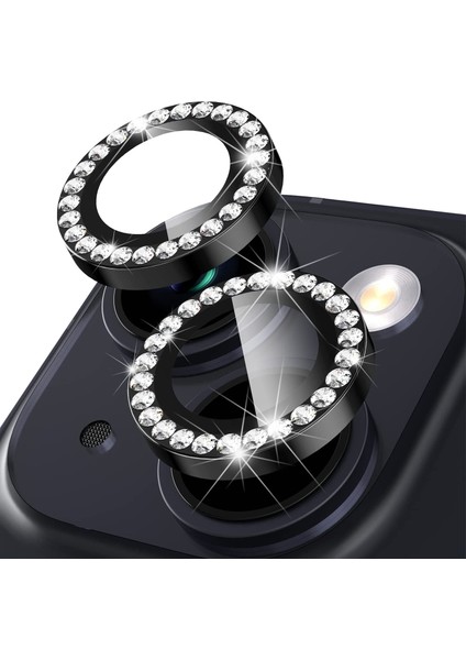 Buff iPhone 14 / 14 Plus Diamond Kamera Lens Koruyucu Graphite