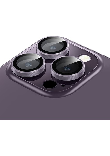 iPhone 13 Pro / 13 Pro Max Kamera Metal Lens Koruyucu Purple