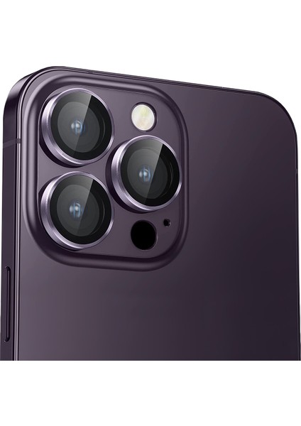 iPhone 13 Pro / 13 Pro Max Kamera Metal Lens Koruyucu Purple