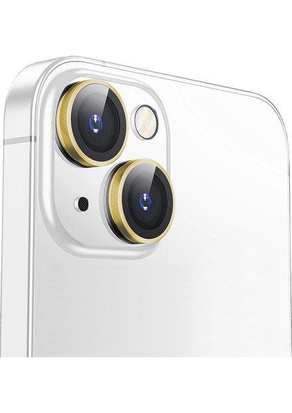Buff iPhone 13 / 13 Mini Kamera Metal Lens Koruyucu Gold modelleri