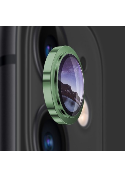 Buff iPhone 11 / 12 / 12 Mini Kamera Metal Lens Koruyucu Dark Green fırsatları