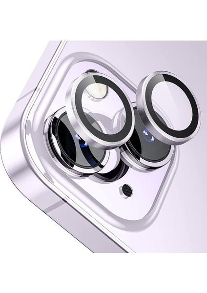 Buff iPhone 13 / 13 Mini Kamera Metal Lens Koruyucu Purple