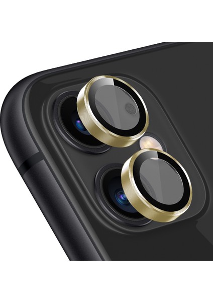 Buff iPhone 11 / 12 / 12 Mini Kamera Metal Lens Koruyucu Gold