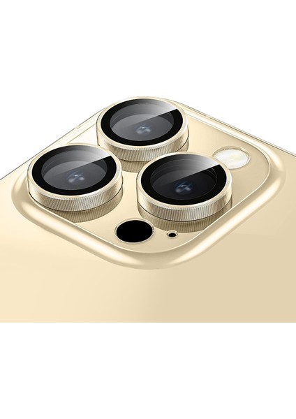 Buff iPhone 14 Pro Max / 14 Pro Kamera Metal Lens Koruyucu Gold modelleri