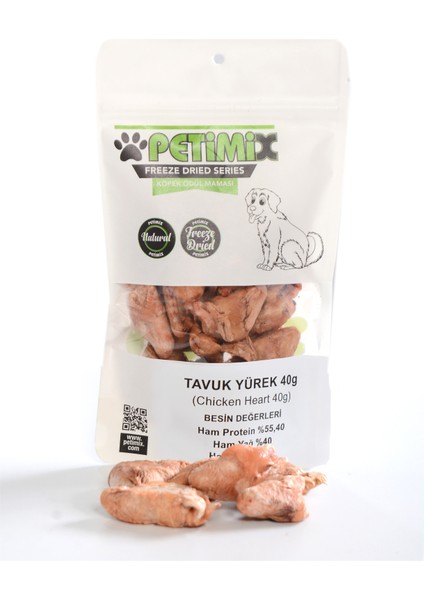 Freeze Dry Tavuk Yürek 40G Köpek Ödül Maması