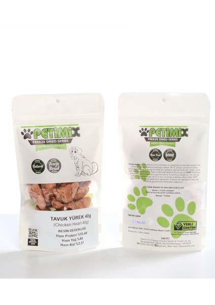 Freeze Dry Tavuk Yürek 40G Köpek Ödül Maması