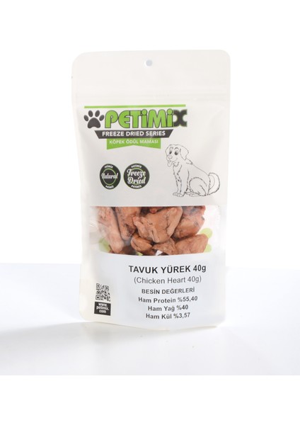 Freeze Dry Tavuk Yürek 40G Köpek Ödül Maması