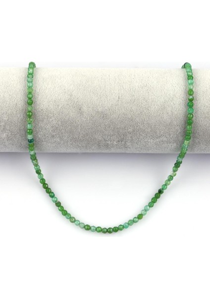 Yeşil Akik Doğal Taş Dizi 4 mm Fasetli Küre Kesim fiyatları