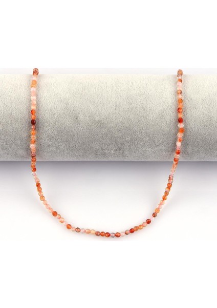 Açık Turuncu Akik Doğal Taş Dizi 4 mm Fasetli Küre Kesim fiyatları