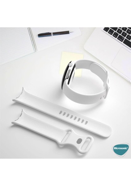 Google Pixel Watch Kordon, Silicone Sport Band Siyah