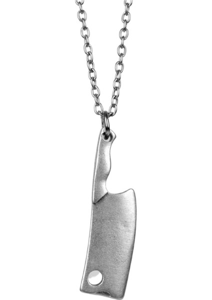 Satır Eskitme Antik Gümüş Kaplama Erkek Kadın Kolye