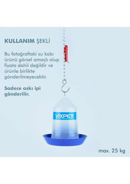 4 Metre Yemlik Suluk Askı Ipi - 50 Adet