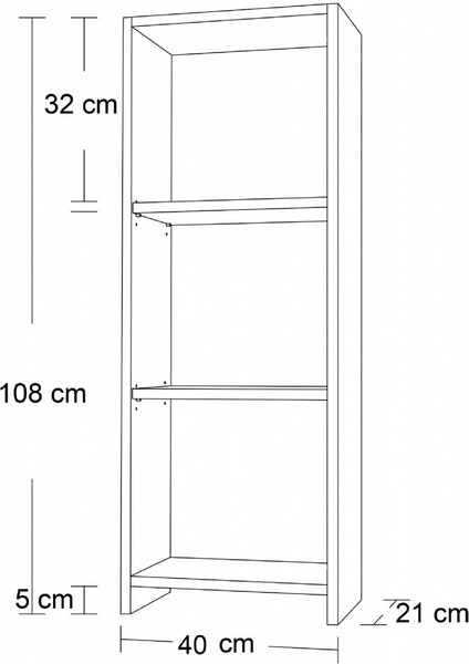 3 Raflı Mini Kitaplık