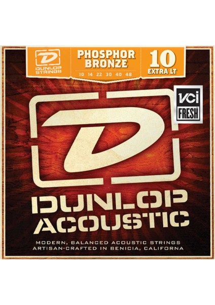 Jim Dunlop DAP1048 Akustik Gitar Teli Phosphor Bronze 010-048