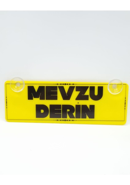 Mevzu Derin Yazılı Vantuzlu Dekor Pleksi Plaka Araç Içi Cam Yazısı fiyatları