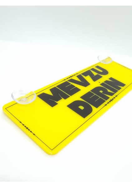 Mevzu Derin Yazılı Vantuzlu Dekor Pleksi Plaka Araç Içi Cam Yazısı modelleri