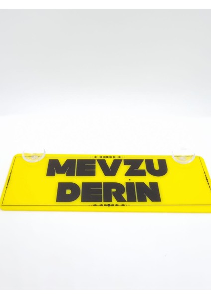 Mevzu Derin Yazılı Vantuzlu Dekor Pleksi Plaka Araç Içi Cam Yazısı fırsatları