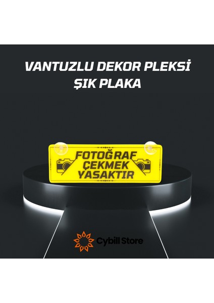 Fotoğraf Çekmek Yasaktır Vantuzlu Dekor Pleksi Plaka