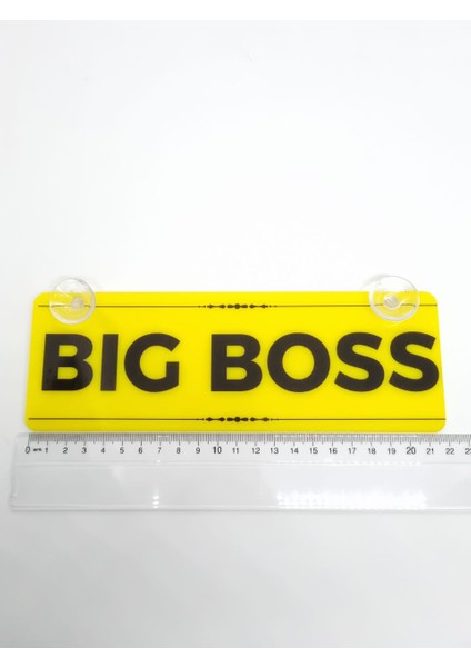 Bıg Boss Yazılı Vantuzlu Dekor Pleksi Plaka Araç Içi Cam Yazısı indirimleri