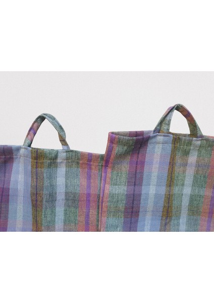 Pazar Çanta 2 Adet Döşemelik Kumaş Model Renkli Desenli 30 kg Taşıma Kapasite El Yapım fırsatları