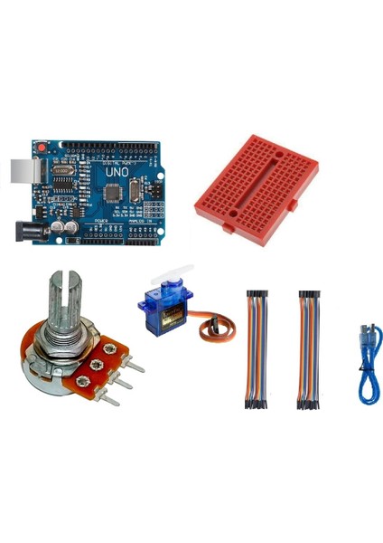 Emes Robotik Arduino Uno ve Potans ile Servo Motor Kontrol Seti