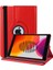 iPad 7. Nesil 10.2 Inç Uyumlu Kırmızı Tablet Kılıfı Dönebilen Standlı Dönerli Suni Deri 1