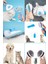 Kedi Fırça ve Tarağı Kıl Tüy Toplama Basmalı Tiftik Kedi Köpek Evcil Hayvan Temizleme Masaj Aleti 4