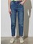 Yüksek Bel Dar Paça Mom Fit Kadın Denim Pantolon W246009XT 1