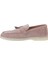 Pembe Süet Kadın Loafer 05WS101 4